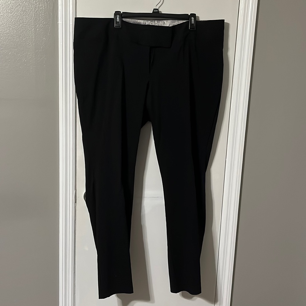 Straight leg black dress pants